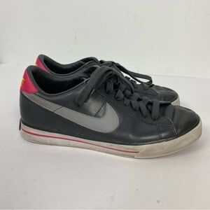 Nike Grey Sweet Classic Leather Court Royale Low Top Sneakers Athletic Shoes